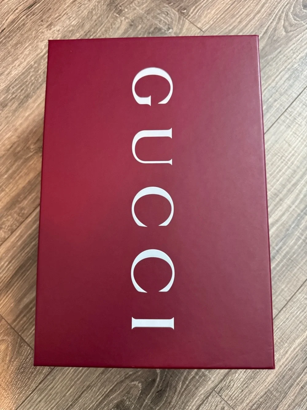 Gucci Silver GG Supreme Sneaker with Red & Navy Stripe - Picture 8 of 9